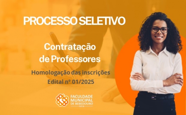 Homologação das Inscrições – Edital nº 01/2025