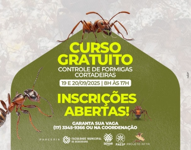 Faculdade Municipal de Bebedouro em parceria com a Faesp/Senar oferece capacitação em Controle de Formigas Cortadeiras